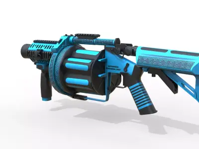Grenade Launcher Gun Low-poly 3D model