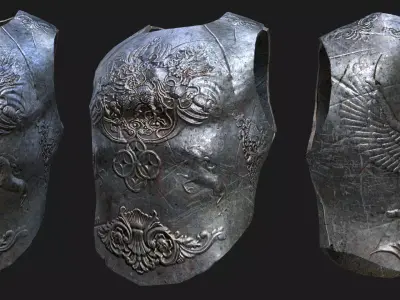Medieval Armour Low-poly 3D model purchase
