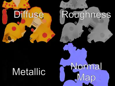 Smiling Dinosaur Character Model Pack Low-poly 3D model