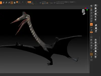Dinosaur Quetzalcoatlus Giant Pterosaurs Sculpt Project 3D model