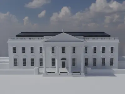 The White House Detailed Realistic 3D model