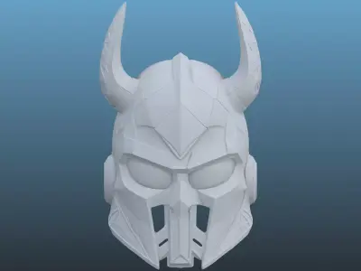 High-Detail Cybernetic Helmet PM-83 3D print model