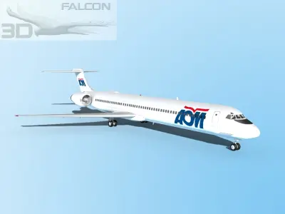 Falcon3D MD 80 AOM French Airlines 3D model