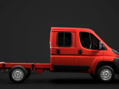 Fiat Ducato Chassis Truck Crew Cab 3450 WB 2014 3D model