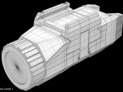 Inforce Tactical Flashlight Low-poly 3D model