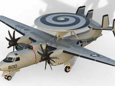 E-2 Hawkeye 3D model