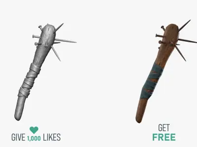Weapon Cudgel Free 3D model
