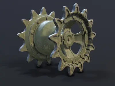 T-55 Tank Drive Wheel  3D model