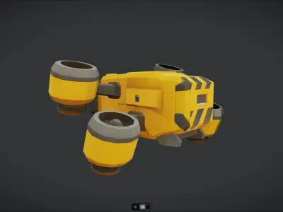 Spacecraft Jet aircraft plane 3dmodel 1 3D model