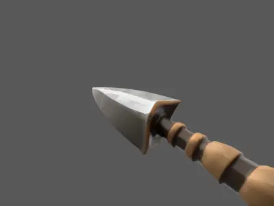 Low-Poly Stylized Spear - Game Ready Asset Free low-poly 3D model