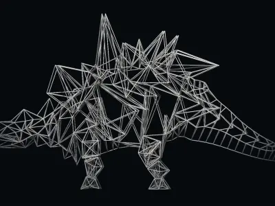  Animal abstract Low-poly 3D model