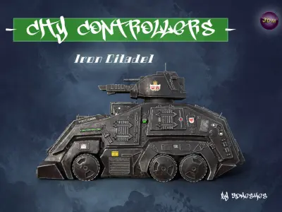 City Controllers - Iron Citadel - PBR lowpoly Low-poly 3D model