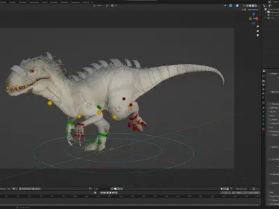 Jurassic World Park Indominus Rex Blender  Low-poly 3D model