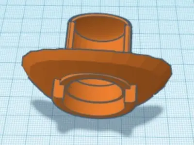 3D Print Bird Feeder Port for Large Format Wine Bottle Feeders Free 3D print model