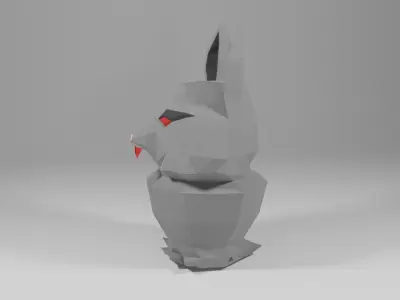 Halloween Bat Statue Free low-poly 3D model