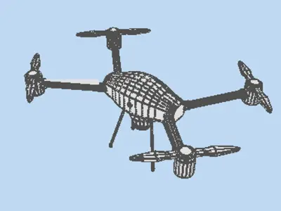 Drone - UAV Miniature Copter 3D model