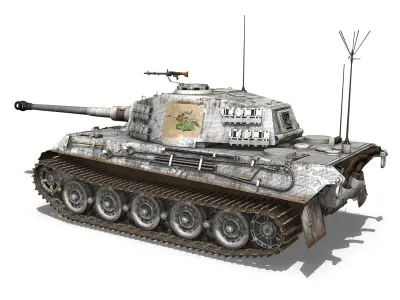 Panzerbefehlswagen Tiger - Ausf B - III 3D model
