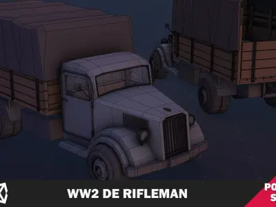 WW2 DE Rifleman Low-poly 3D model