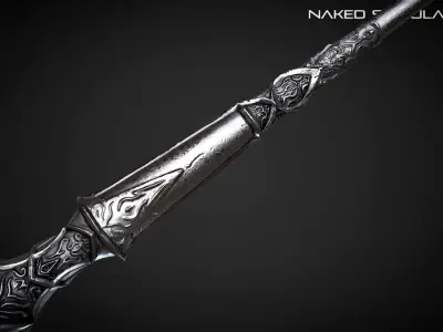 Royal Lance - Medieval dark fantasy weapon Low-poly 3D model