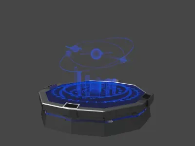 Sci-Fi Hologram Table Free low-poly 3D model
