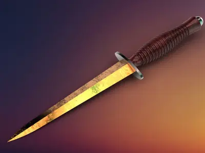 Dirk knife Fairbairn Sykes dagger 3D model