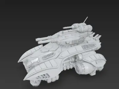 3D Printable Iron Oath Spearhead Heavy Hover Tank 3D model