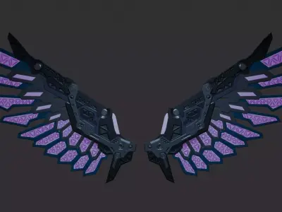 Mechanic Wing Low-poly 3D model