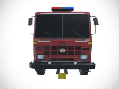 Fire Fighting Vehicle Low-poly 3D model