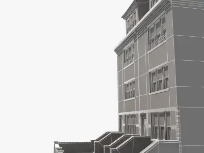 Hystoric NYC Brick Townhouse 3D model