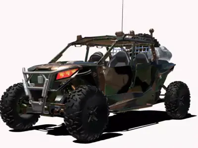 UTV 4X4  Low-poly 3D model