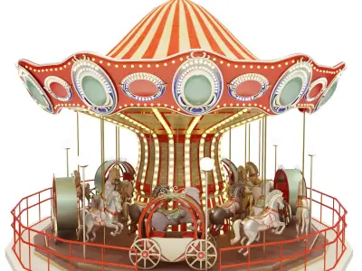 carousel 3D print model