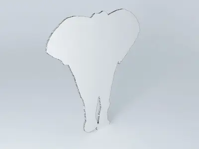 wood cutout elephant elephant wooden panel wall decor decoration Free 3D model