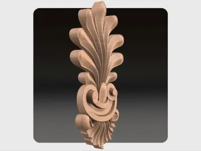 Carved decor ornament for cnc 20 Free 3D model
