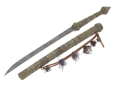 Dha Sword Low-poly 3D model