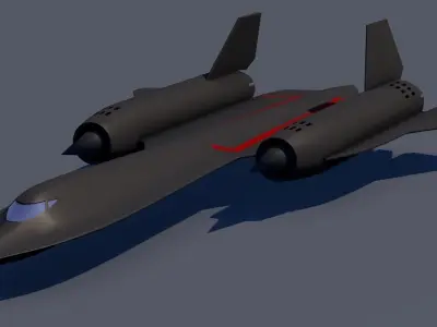 SR-71 Blackbird Low-poly 3D model