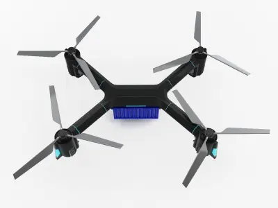 Cargo Quadrocopter  Dron Concept 3D model