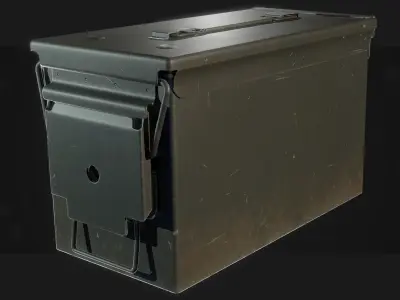 50 Cal Ammo Box Low-poly 3D model