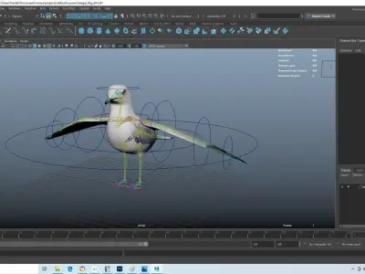 Realistic Seagull Model - Rigged Low-poly 3D model