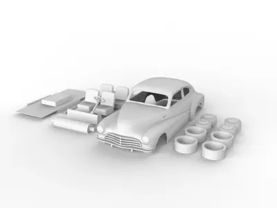 Buick Roadmaster 1942 Classic Car 3D print model