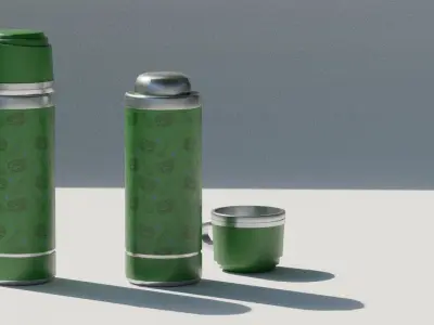 Thermos Bottle for Kids Low-poly 3D model