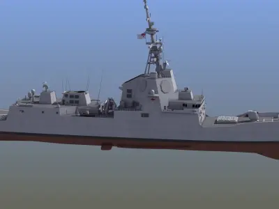 Hobart Class Destroyer D41 3D model