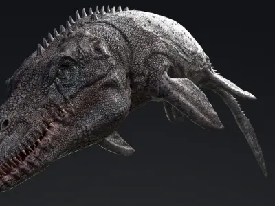 Dinosaur Mosasaurus - Sea Monster Series 4 Low-poly 3D model