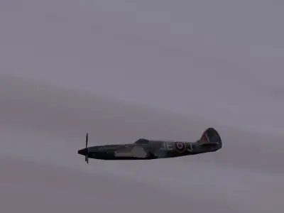 Military Plane Animation  Low-poly 3D model