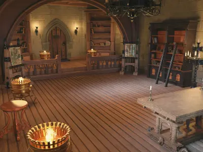 medieval interior 3D model