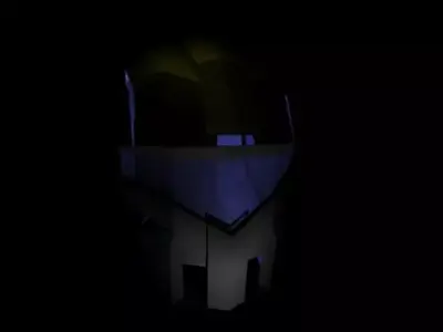 futuristic helmet 3D model