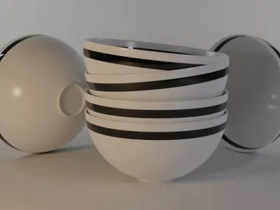 Bowl coup stoneware or porcelain Free 3D model