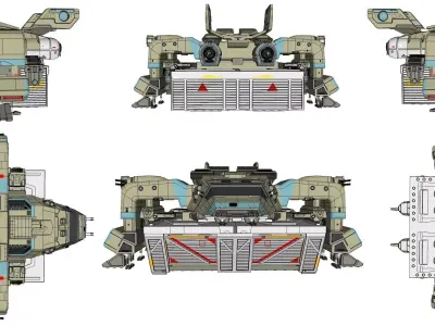 starship troopers dropship 3D model