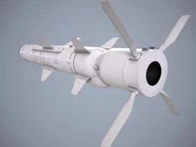  Anti-Ship Missile X-35U Low-poly 3D model
