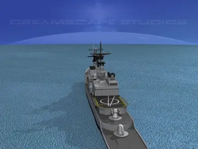 Spruance Class DD980 USS Moosburger 3D model