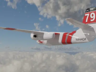 S-2T Cal Fire Bomber 3D model